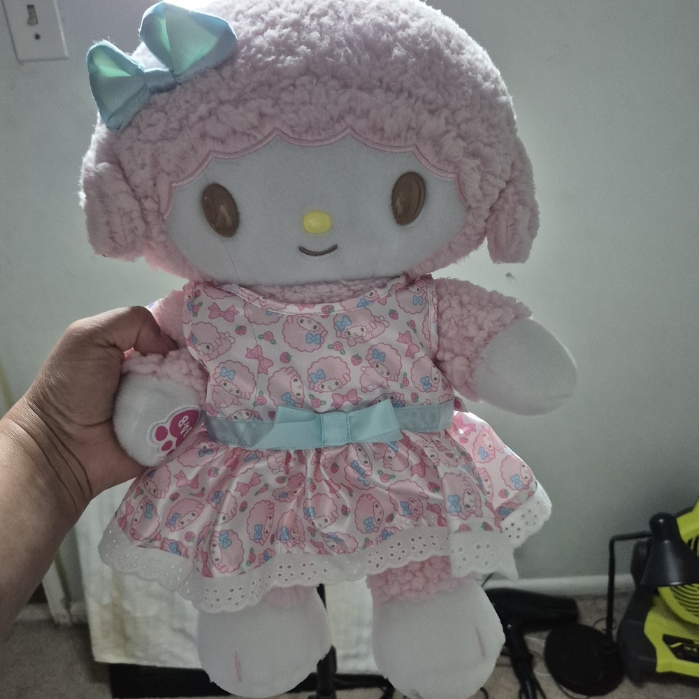 Cute Pink Sweep Piano Plush Toy